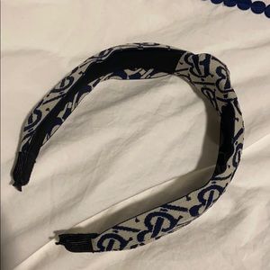 tie-knot headband with burberry print